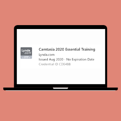 Camtasia Certificate image